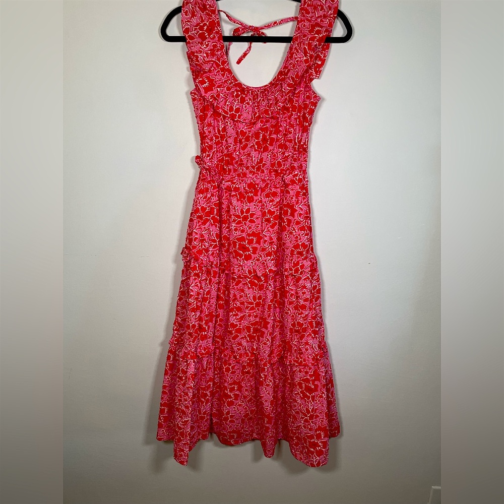 J. Crew women’s pink and red floral summer dress. Size 00.